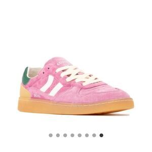 Coolway Goal Pink Suede Sneakers Womens Size 7 Retro Gum Sole New In Box